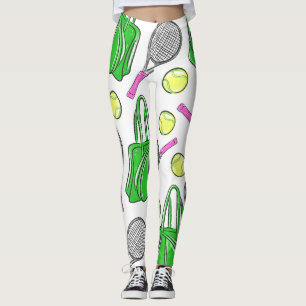 Leggings Tennis Racquet Bag Balls Preppy