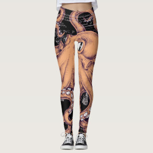 Leggings Tentacles Octopus Naranja