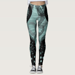 Leggings Tentáculos desvanecidos de la ensenada verde en la