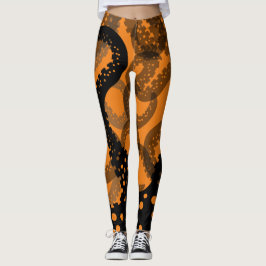 Leggings Tentáculos naranjas Descoloridos