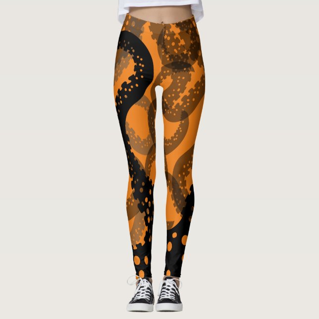 Leggings Tentáculos naranjas Descoloridos (Anverso)