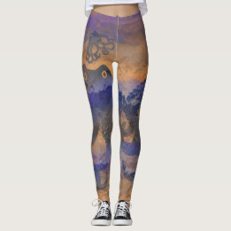 Leggings Tentáculos Octopus, tinte naranja, Piernas