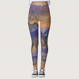 Leggings Tentáculos Octopus, tinte naranja, Piernas