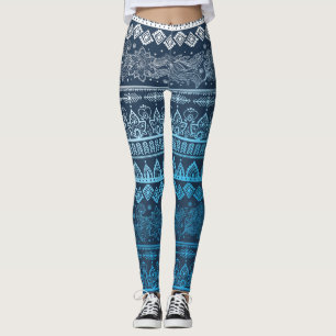 Leggings Tercer patrón tribal étnico, sin fisuras.