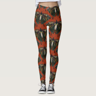 Leggings terracota de la mariposa del swallowtail