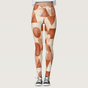 Leggings Terracota Geométrico - Arte en Mosaico de Línea Do