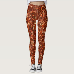 Leggings Terracota marrón texturizada