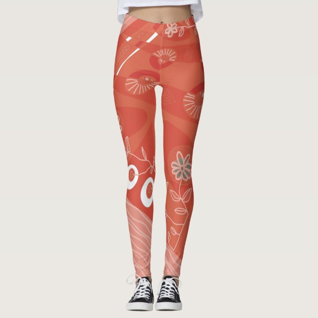 Leggings Terracotta del Ilustracion Chintz Bohemio (Anverso)