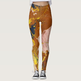 Leggings Terracotta marble textures