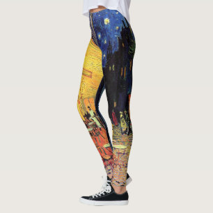 Leggings Terraza de Café por la noche por Vincent van Gogh
