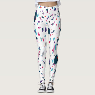 Leggings Terrazo Colorido Elegante Verano