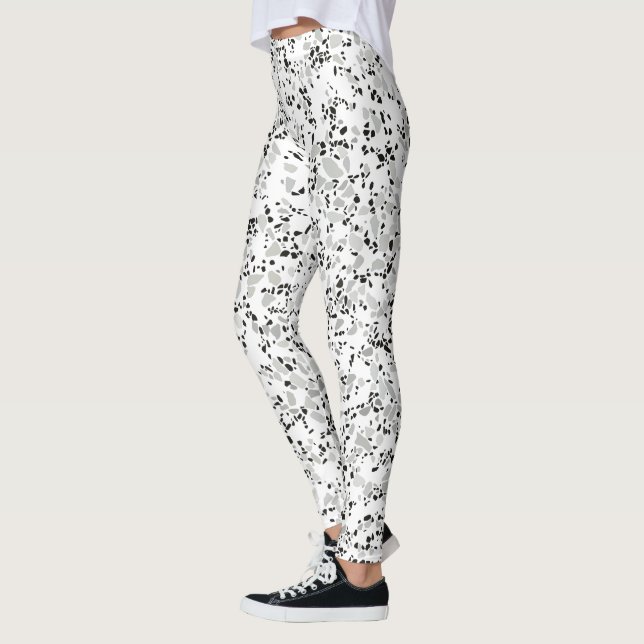 Leggings Terrazzo blanco moderno (Izquierda)