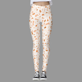 Leggings Terrazzo Resumen moderno Terracotta