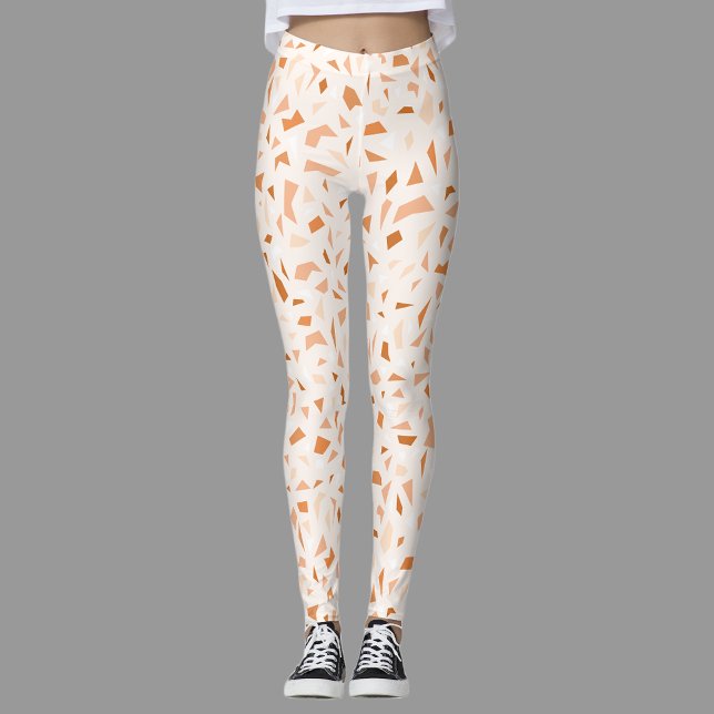 Leggings Terrazzo Resumen moderno Terracotta (Subido por el creador)