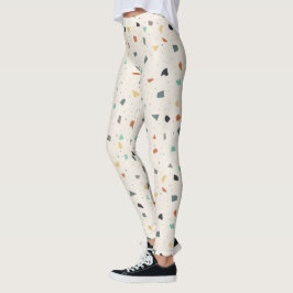 Leggings Terrazzo Tile Confetti Estilo moderno Tones de la 