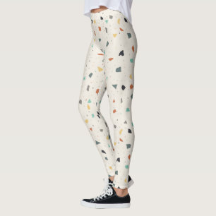 Leggings Terrazzo Tile Confetti Estilo moderno Tones de la