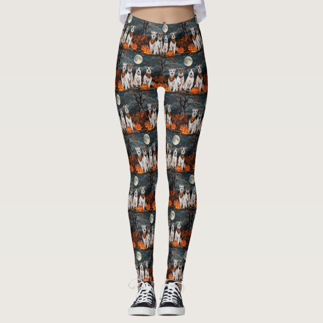 Leggings Terrier Wirefox Halloween Espeluznante (Anverso)