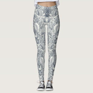 Leggings Tesoros de playa, conchas marinas, cangrejos, cora
