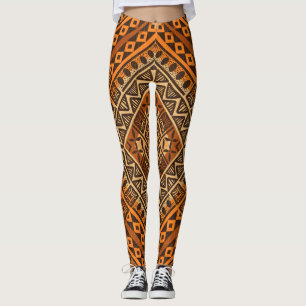 Leggings Textil tribal africano: estilo étnico.