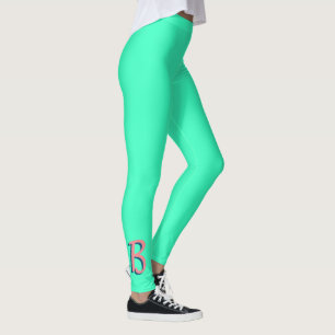 Leggings Texto 3D rosado de Rubor de moda inicial   Neón Ve