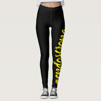 Leggings texto amarillo de las polainas del #endostrong