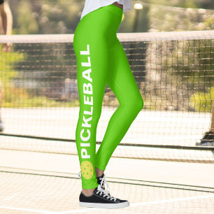 Leggings Texto amarillo del personalizado de la bola de las