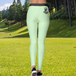 Leggings Texto de foto de mascota personalizada Rayas negra