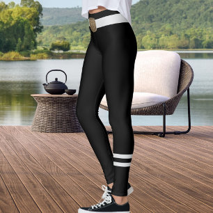 Leggings Texto de guión gris y negro para amantes de mascot