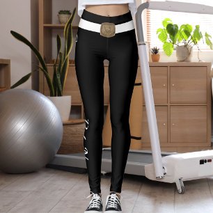 Leggings Texto de guión personalizado para amantes de masco