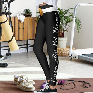 Leggings Texto de guión personalizado para amantes de masco