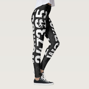 Leggings Texto desgastado y raspado Workout 247365 vintage