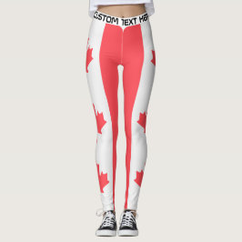 Leggings Texto personalizado Canadá Fútbol