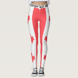 Leggings Texto personalizado Canadá Fútbol