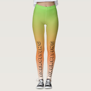 Leggings Texto personalizado l Gradiente de moda Ejercicio