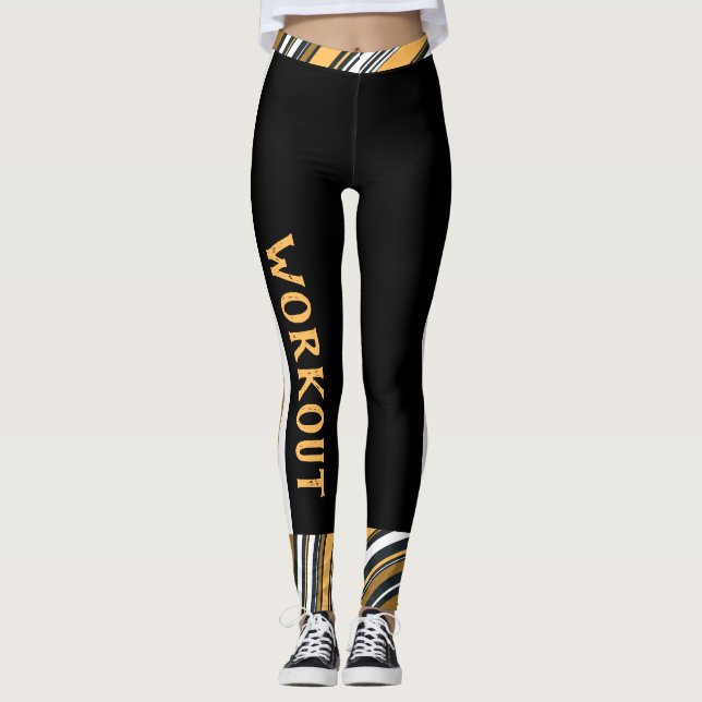 Leggings texto personalizado l Modelo abstracto l Deshacer  (Anverso)
