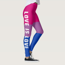 Leggings Texto personalizado LGBT Bandera arcoíris bisexual