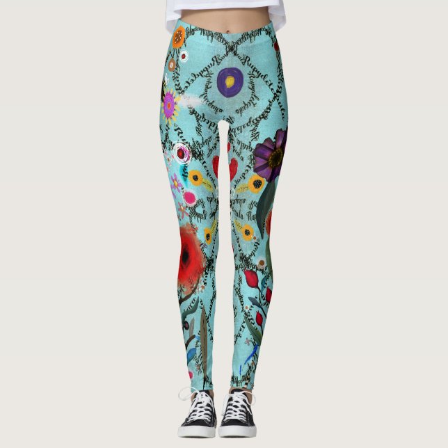 Leggings texto Rupydetequila palabras Rupydetequila turques (Anverso)