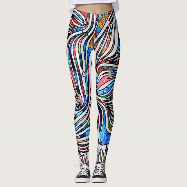 Leggings Textos rotos: Unidad de vidrio manchado (Anverso)