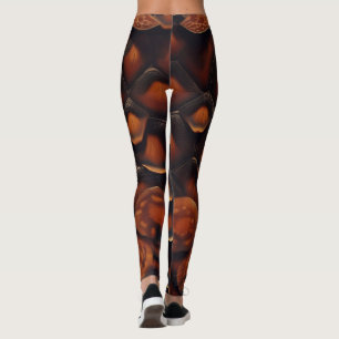 Leggings Textura abstracta de caparazón de tortuga chic mar