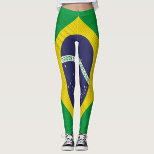 Leggings Textura Bandera de Brasil Leging