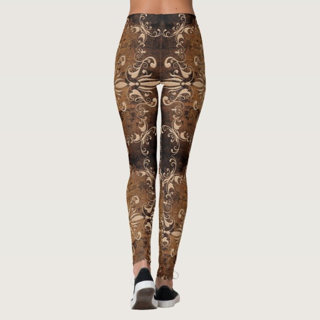 Leggings textura barroca del granero (Reverso)