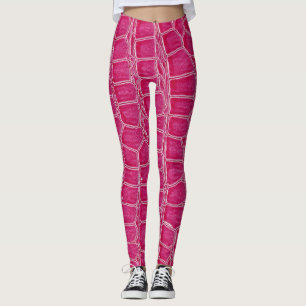 Leggings Textura con patrones de ligador rosa