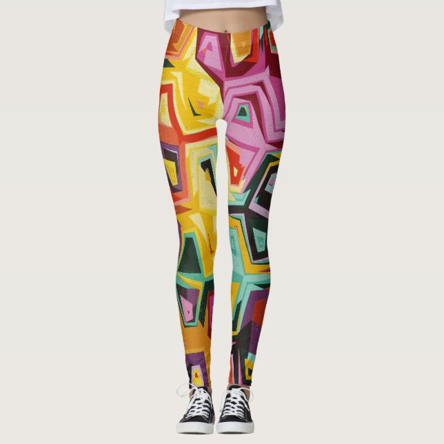 Leggings Textura de agujeros coloridos (Anverso)