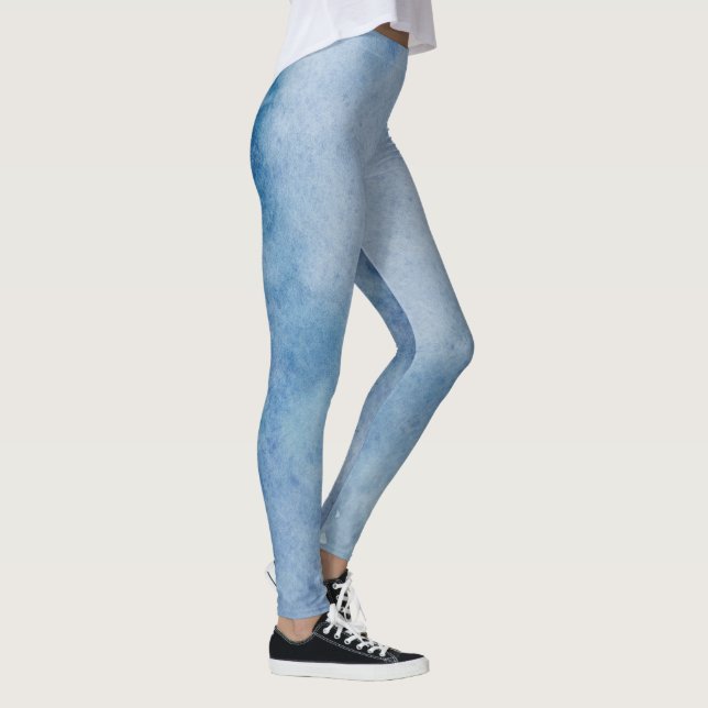 Leggings Textura de color azul (Derecha)