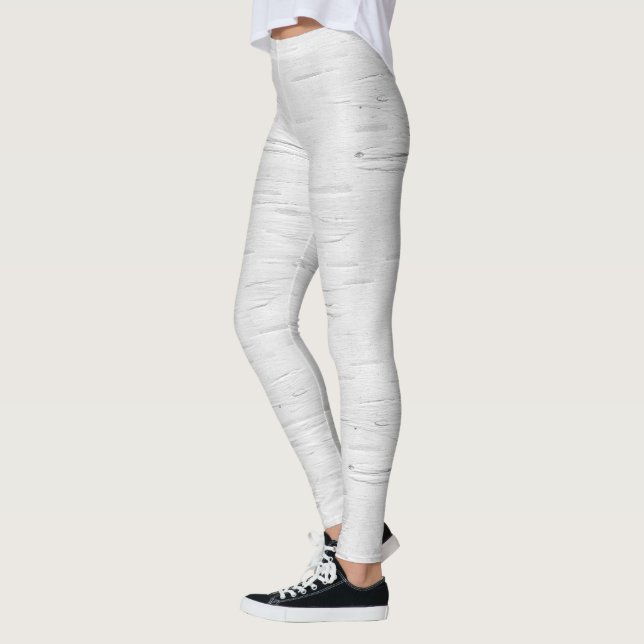 Leggings Textura de corteza blanca (Izquierda)