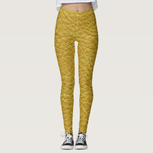 Leggings Textura de cuero amarillo Seamless Closeup