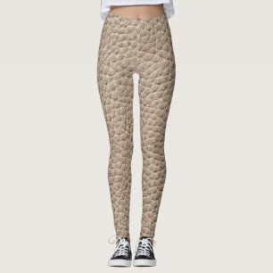 Leggings Textura de cuero beige, fondo sin costura.