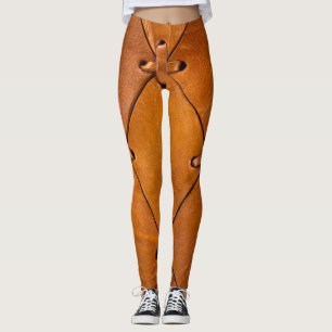 Leggings Textura de cuero, detalle natural del selvage.