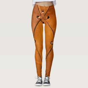 Leggings Textura de cuero, detalle natural del selvage.