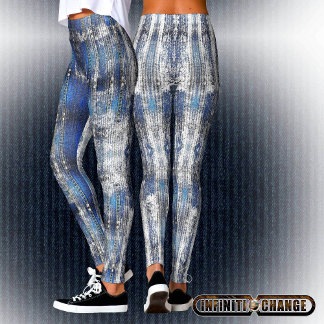 Leggings Textura de Denim azul marino |